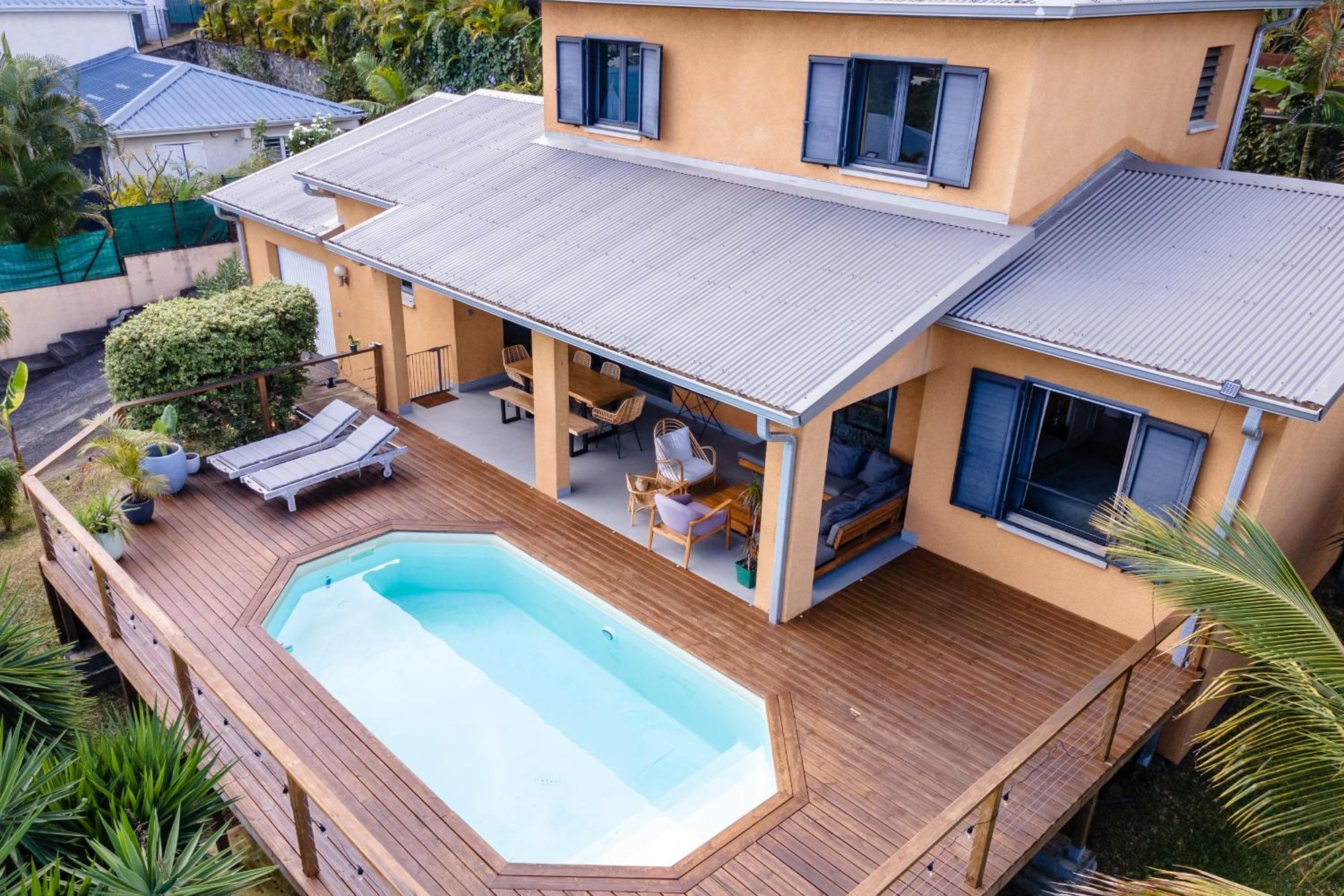 Villa Cactus Avec Piscine Et Vue Mer La Saline Les Bains Exterior foto